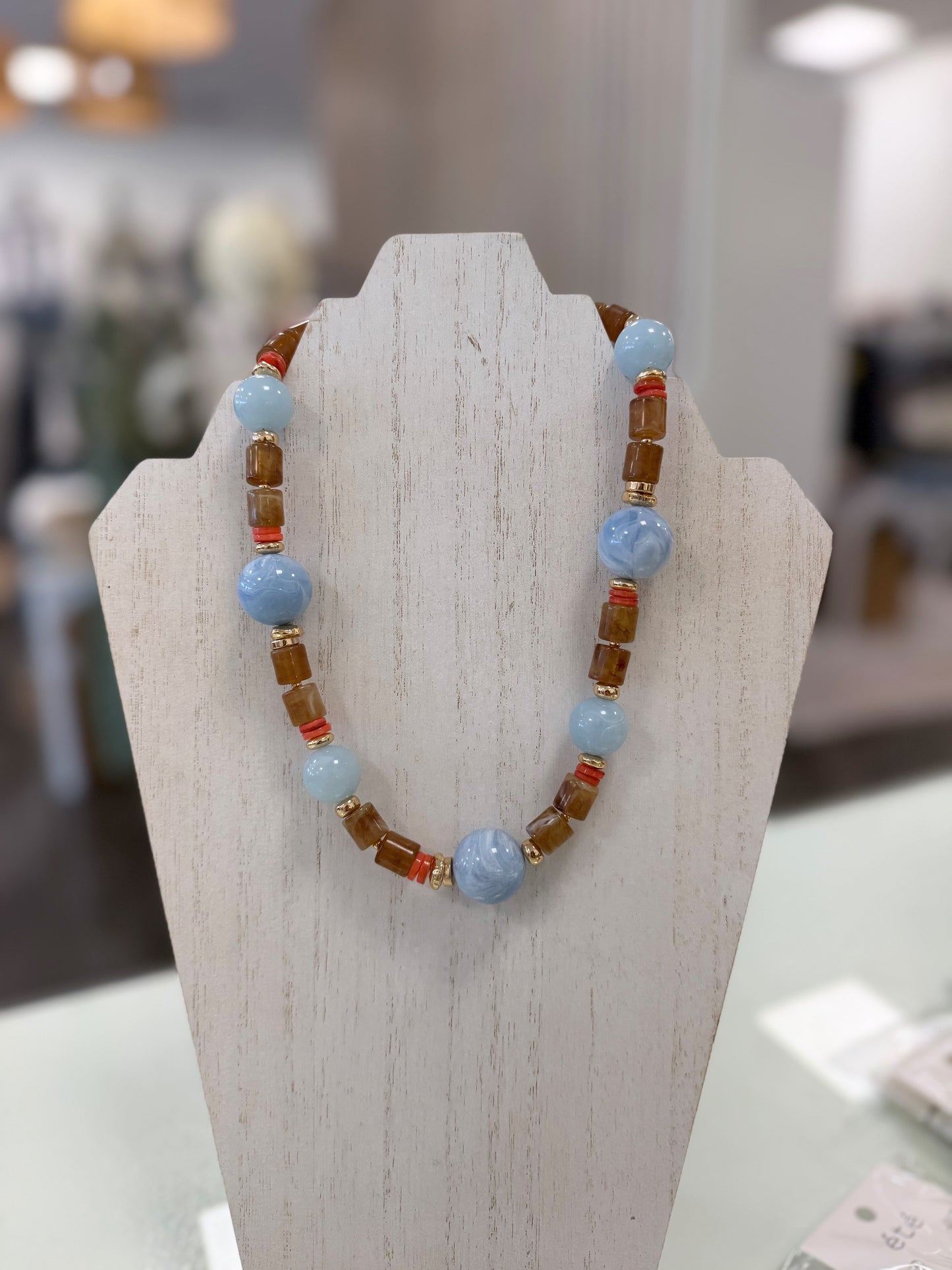 Stone beaded necklace