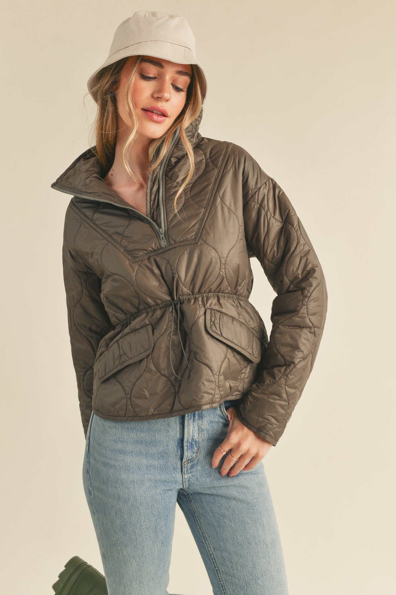 Quilted Puffer Pullover
