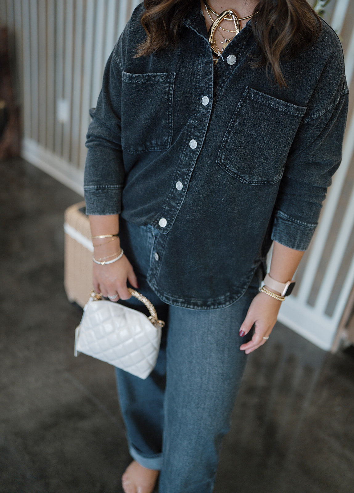 All Day Knit Denim Jacket vintage black- Z Supply