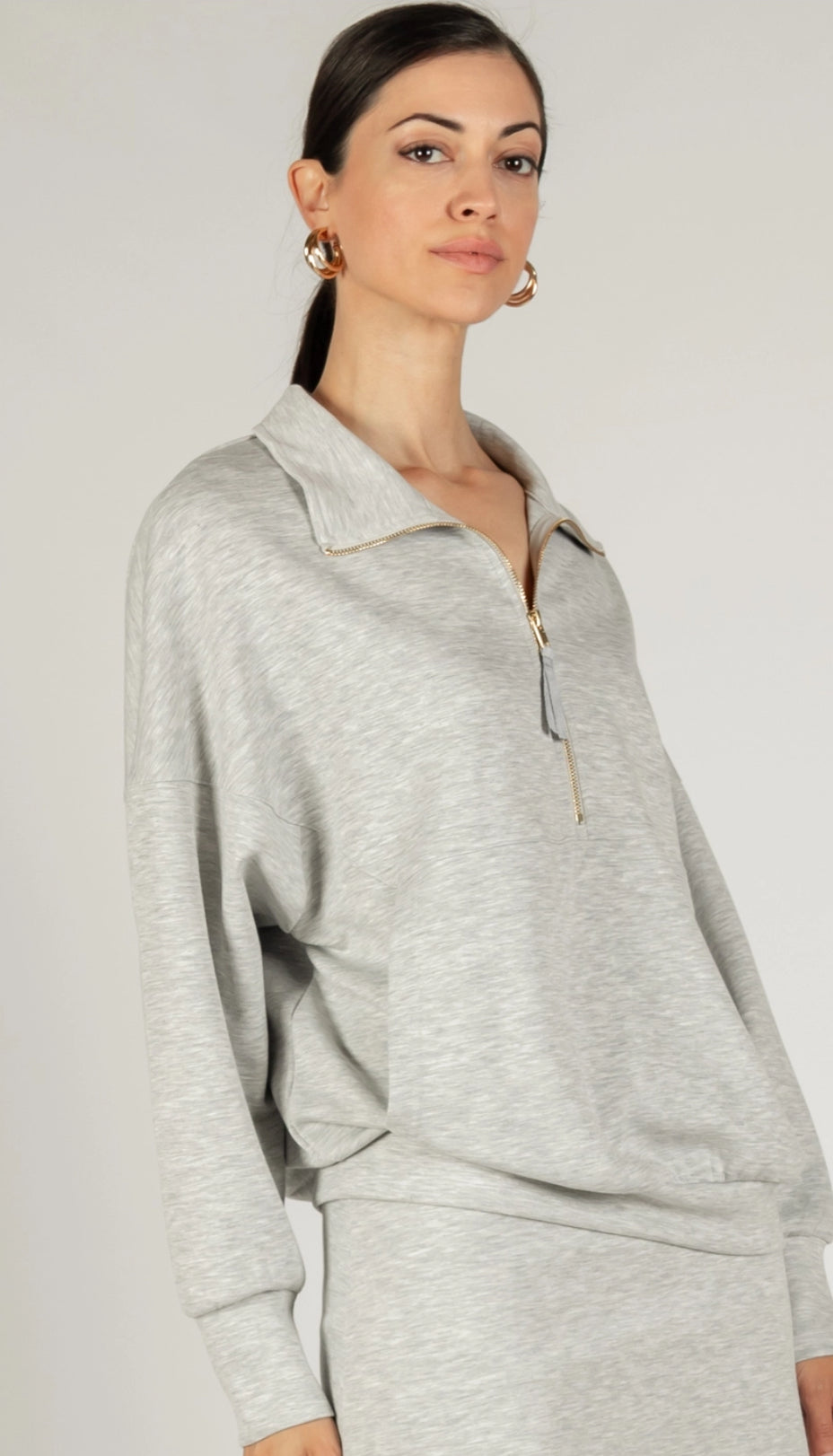 Modal Zip Up Pullover