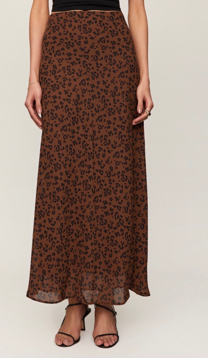 Europa leopard skirt burnt umber - Z Supply