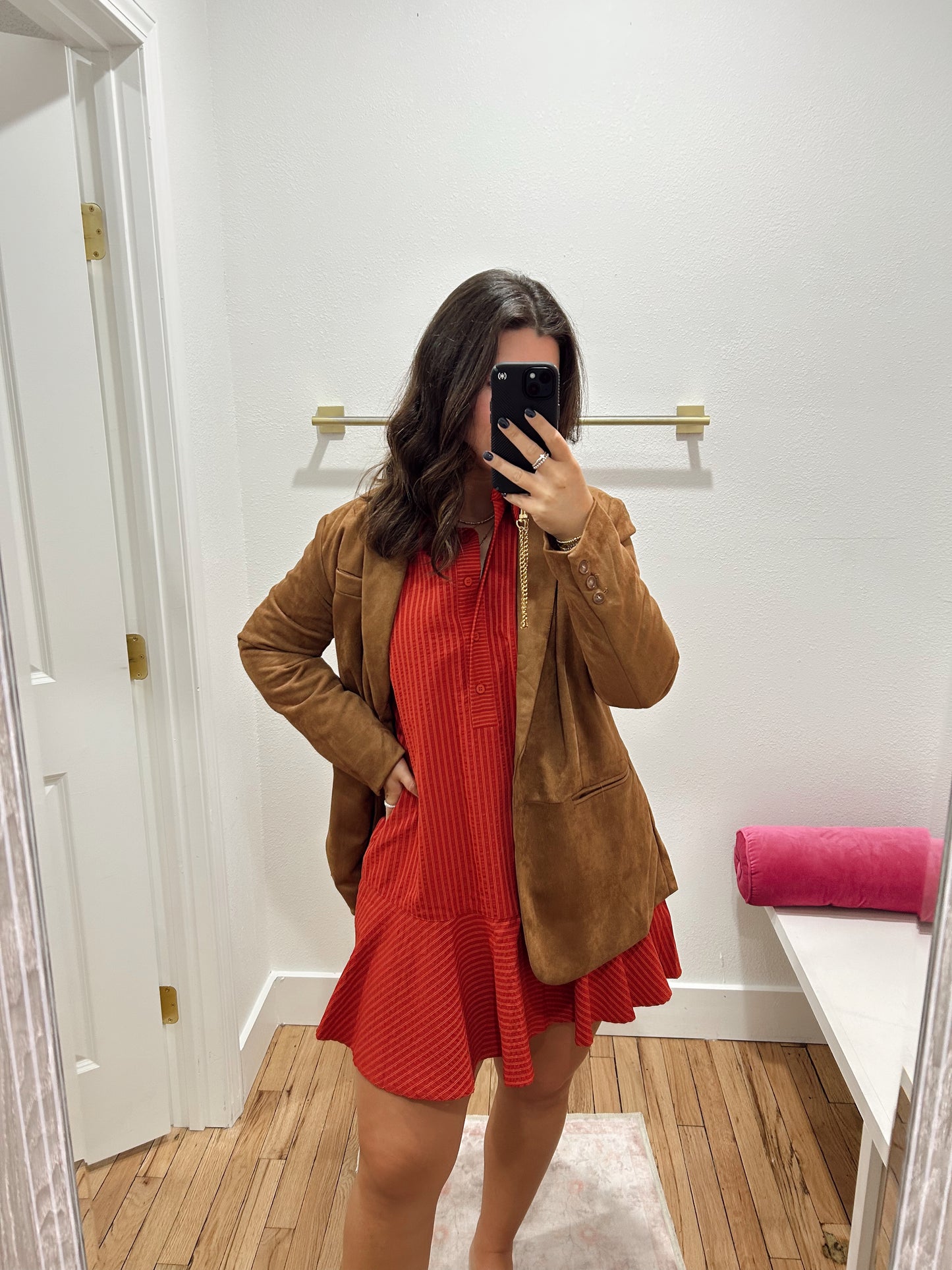 rusty mini stripe dress