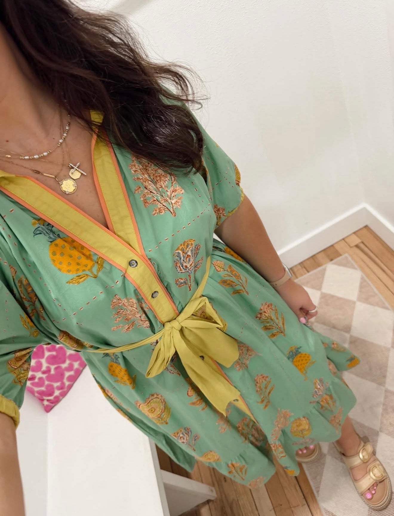 mint green yala midi dress