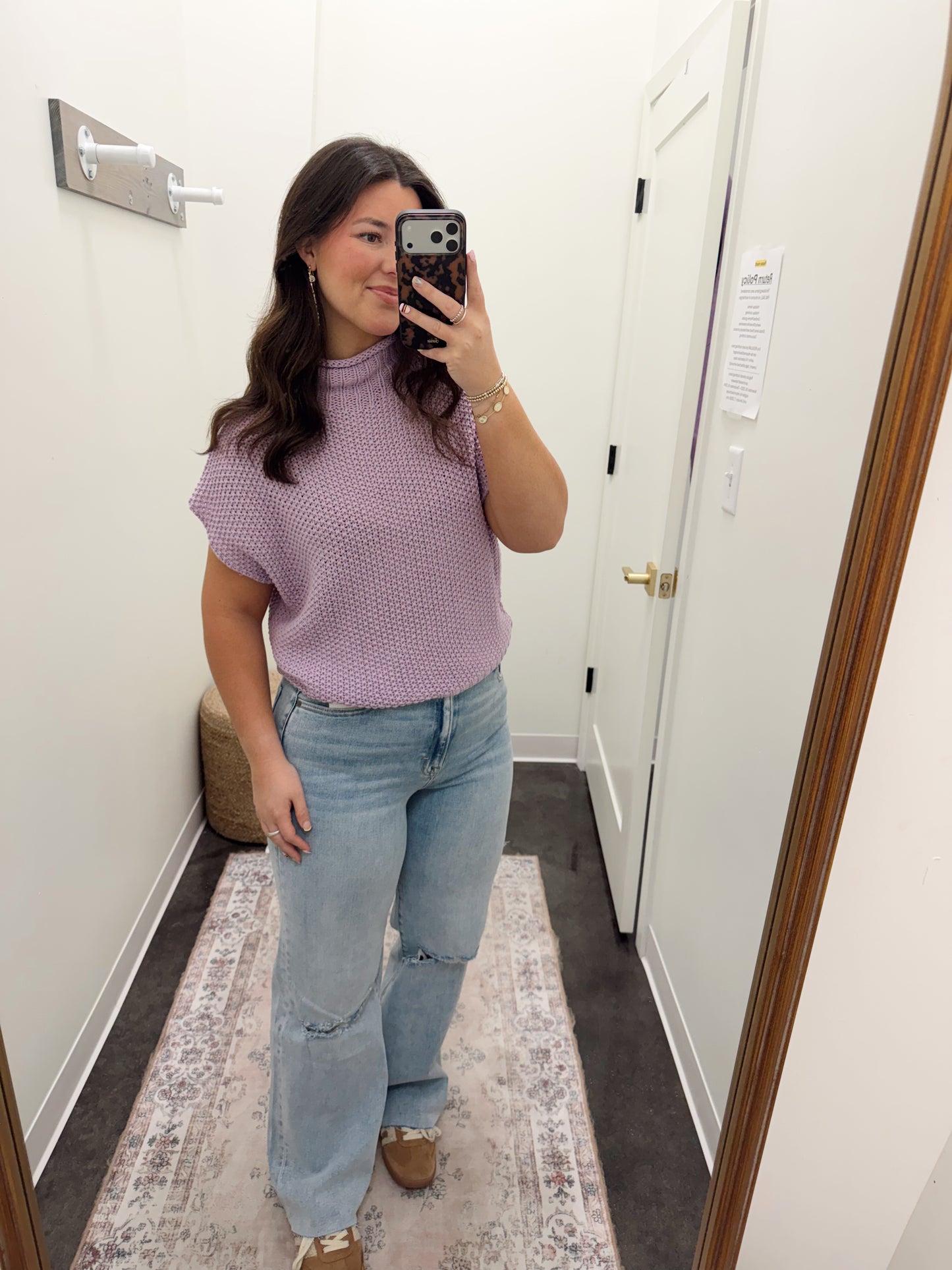 Lilac Drop Shoulder Sweater