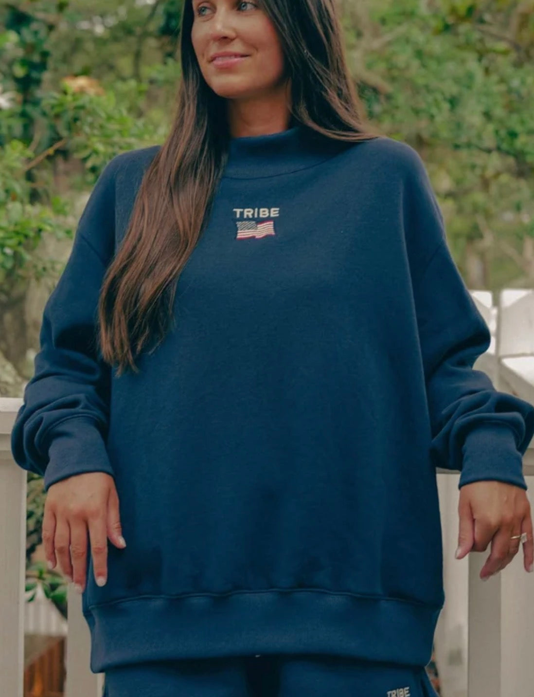 mericana Butter Mock Neck Harbor Navy - Tribe Kelly
