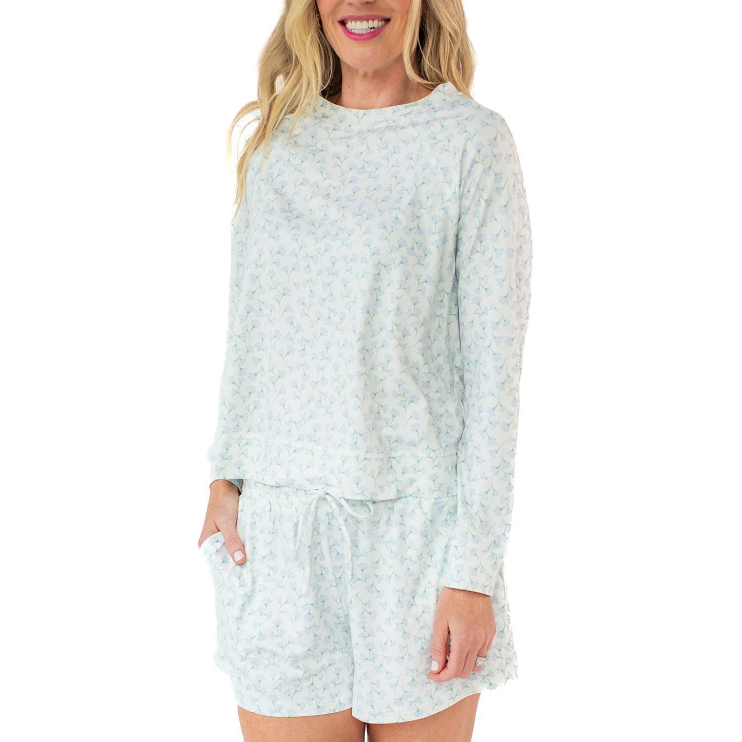 Short Set Annie Petal Dance Blue - Mary Square