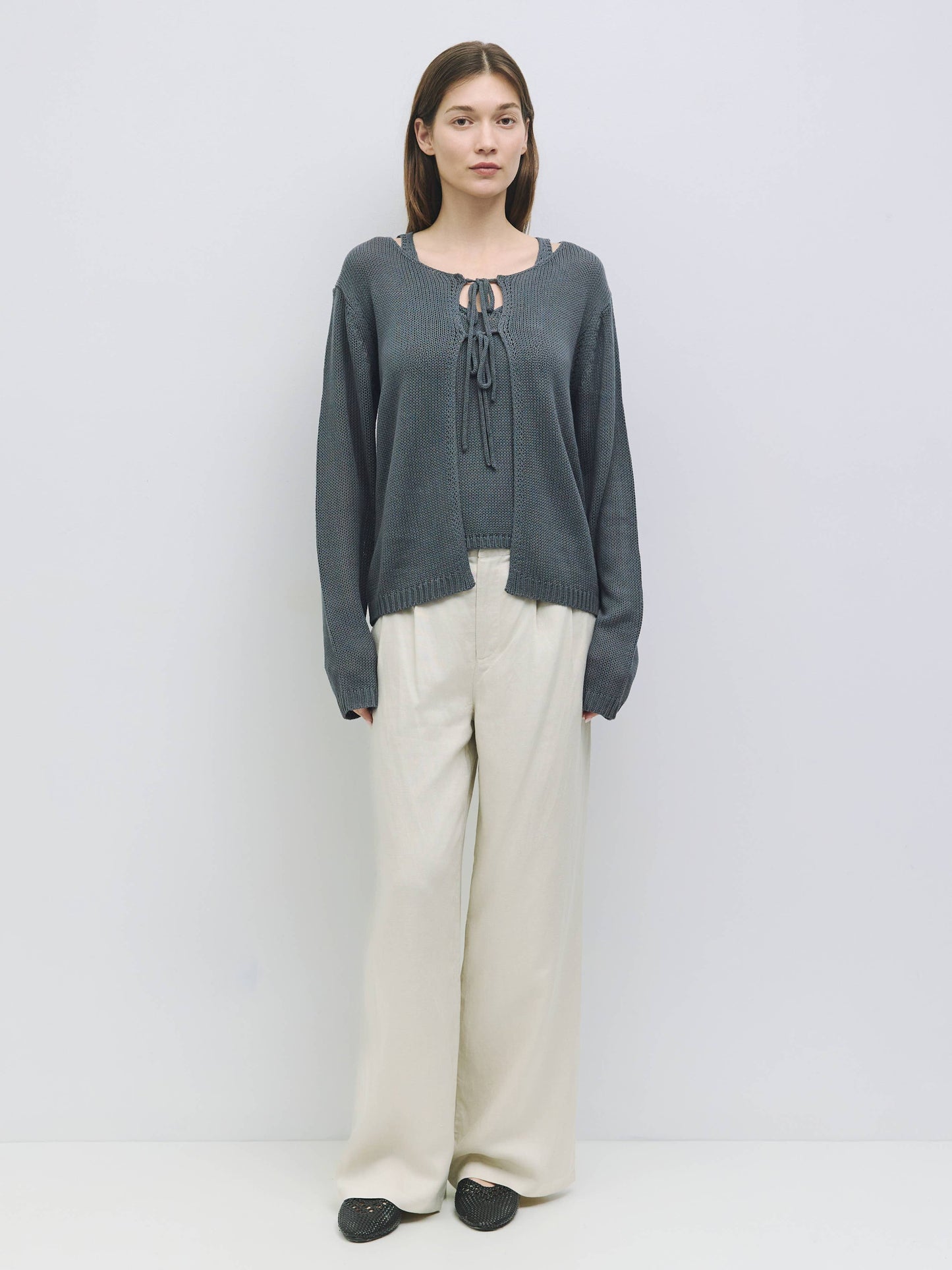 The Anais Cardigan | Front Tie Relaxed Cardigan