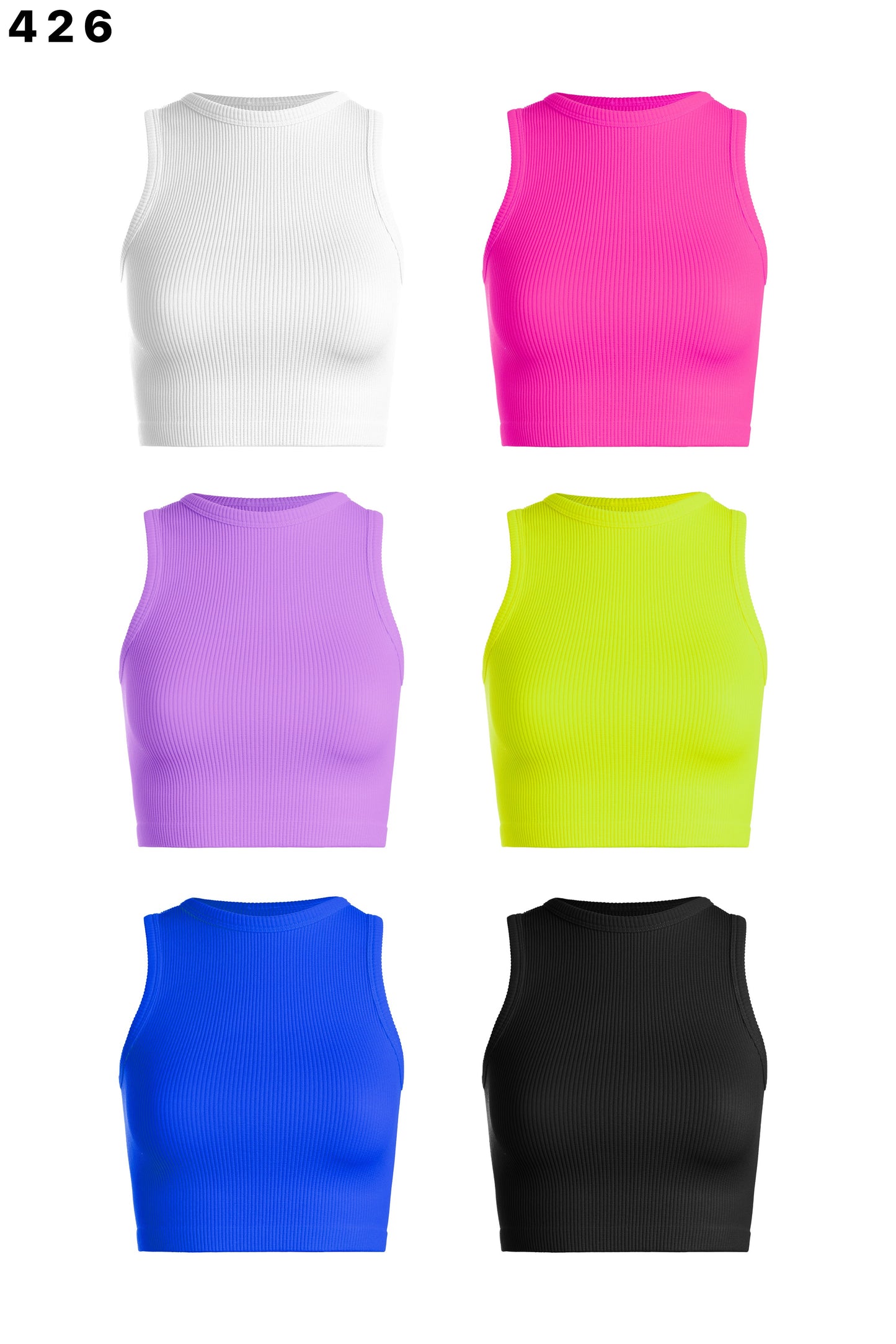 Dynamic Rib crop tank (6 color options)