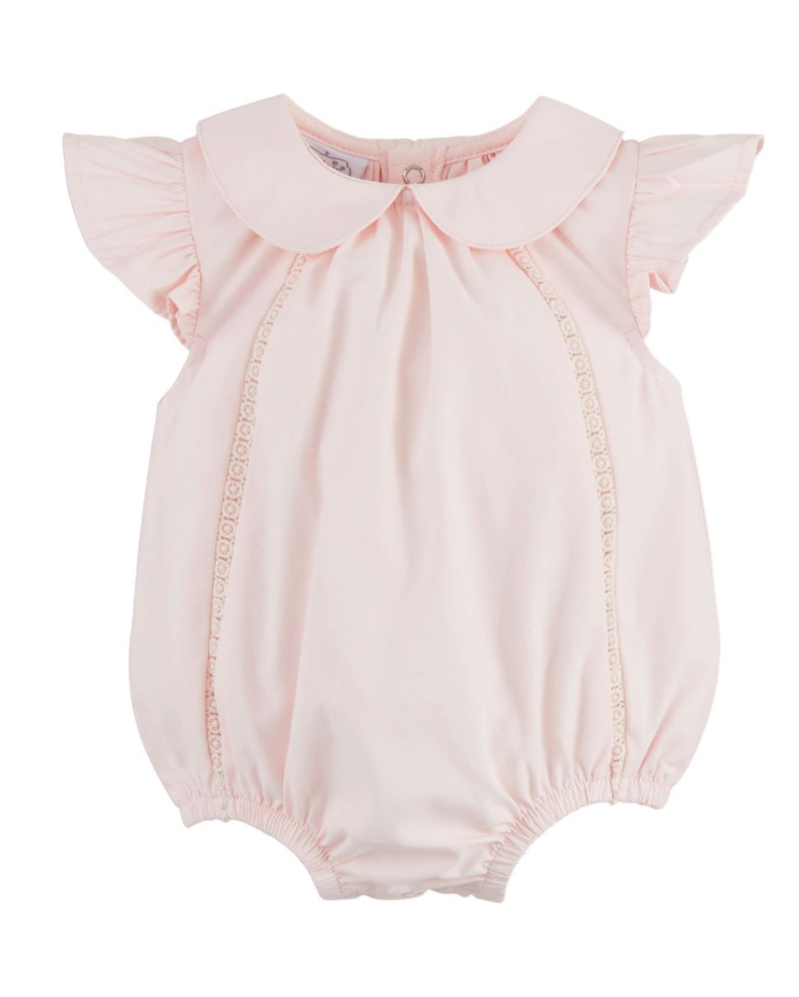 Pink Collared Poplin Bubble 3-6 mo