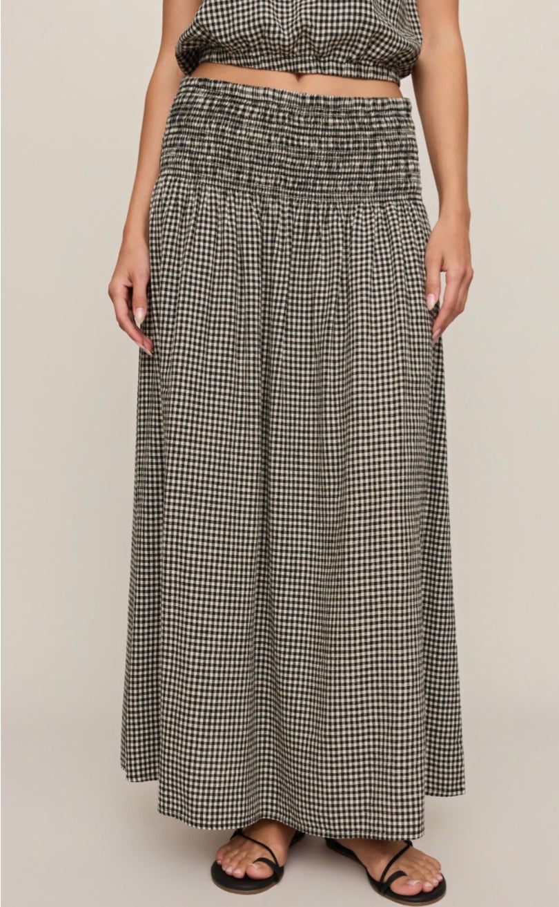 Brooke Gingham Skirt - black Z Supply