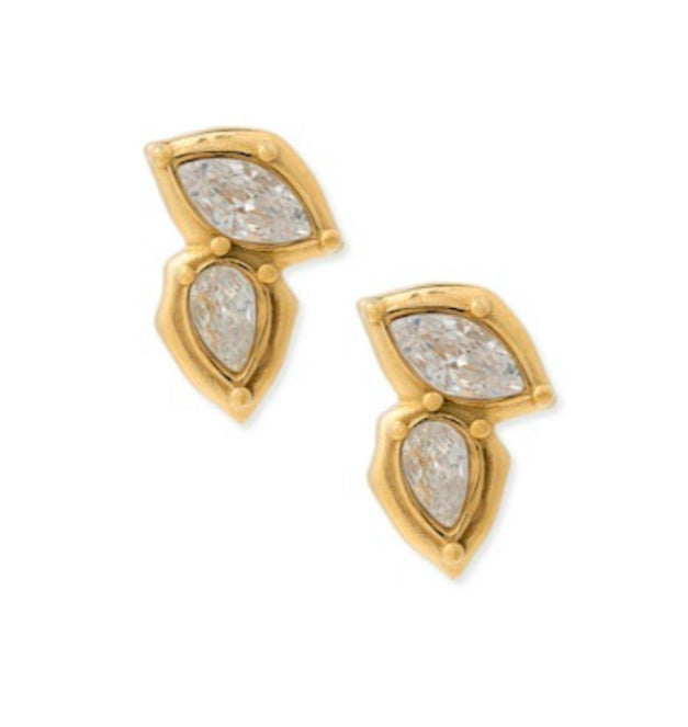 HOLLY TWO STONE STUDS - Bracha Jewels