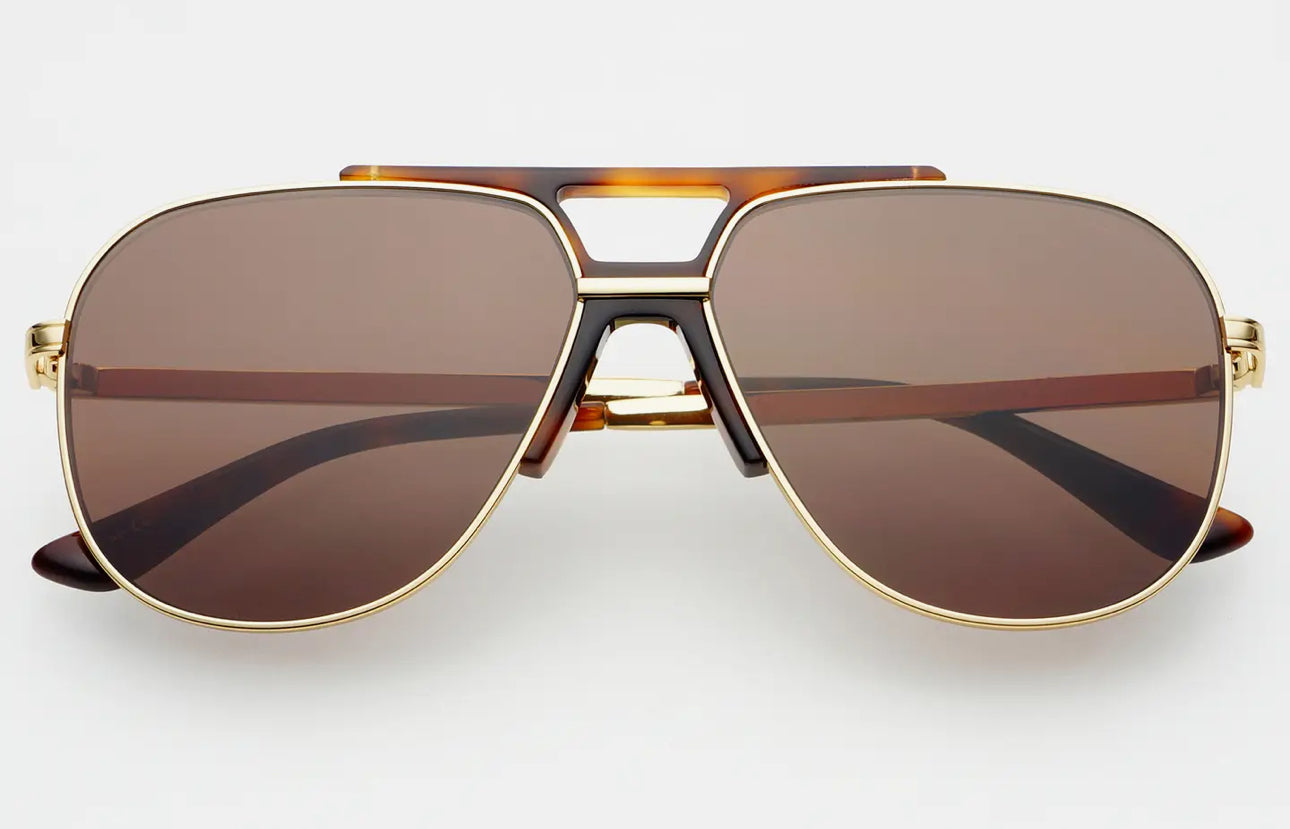 Logan Acetate Aviator Dk rown Sunglasses - Freyers