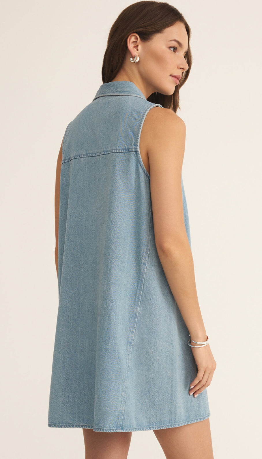 New Day Twill Mini Dress Light Vintage Indigo - Z Supply