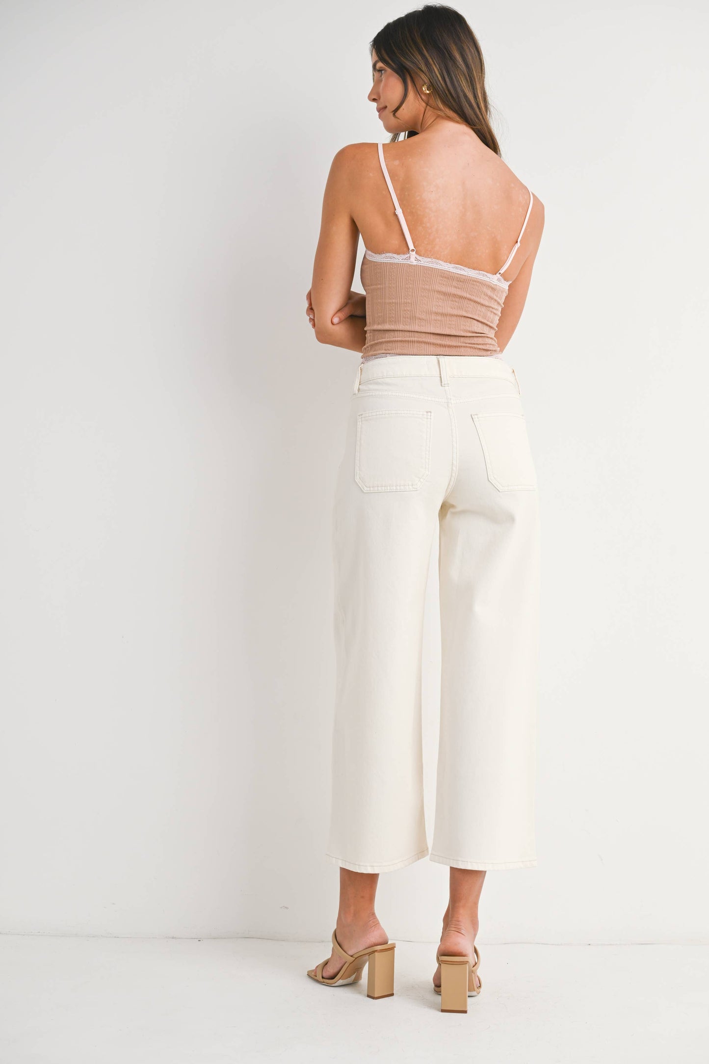 OFF WHITE JBD - High Rise Cropped Wide Leg