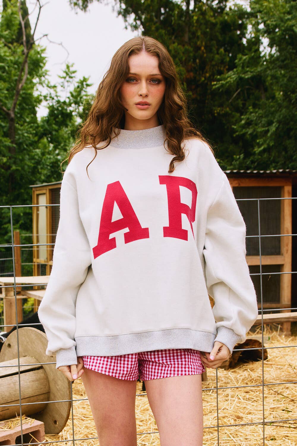 'ARKANSAS & AR' Print Reversible Sweatshirt