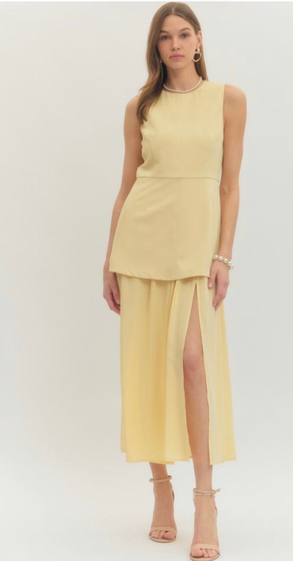 Lucy midi dress - yellow