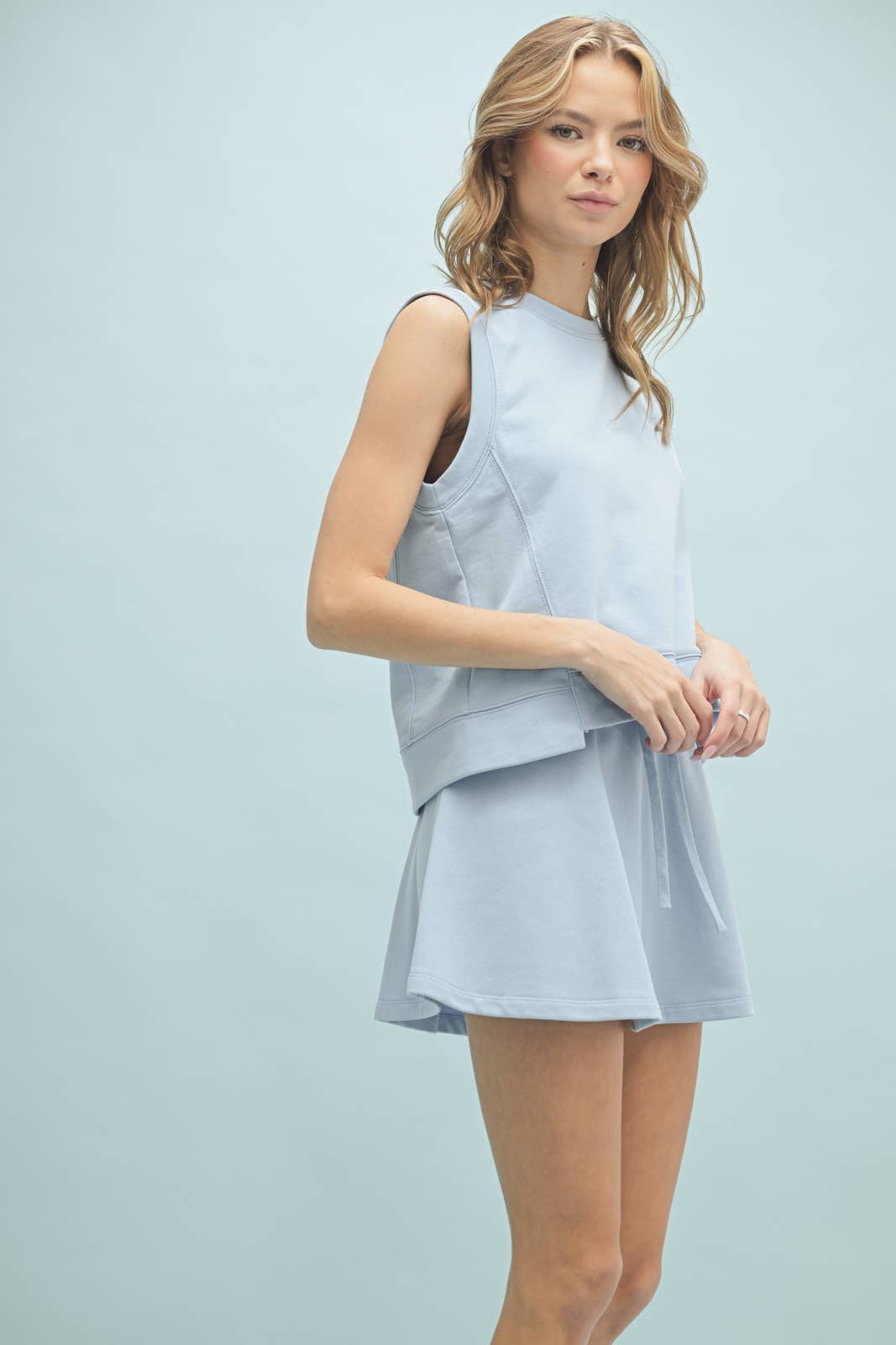 FRENCH TERRY TANK set - blue