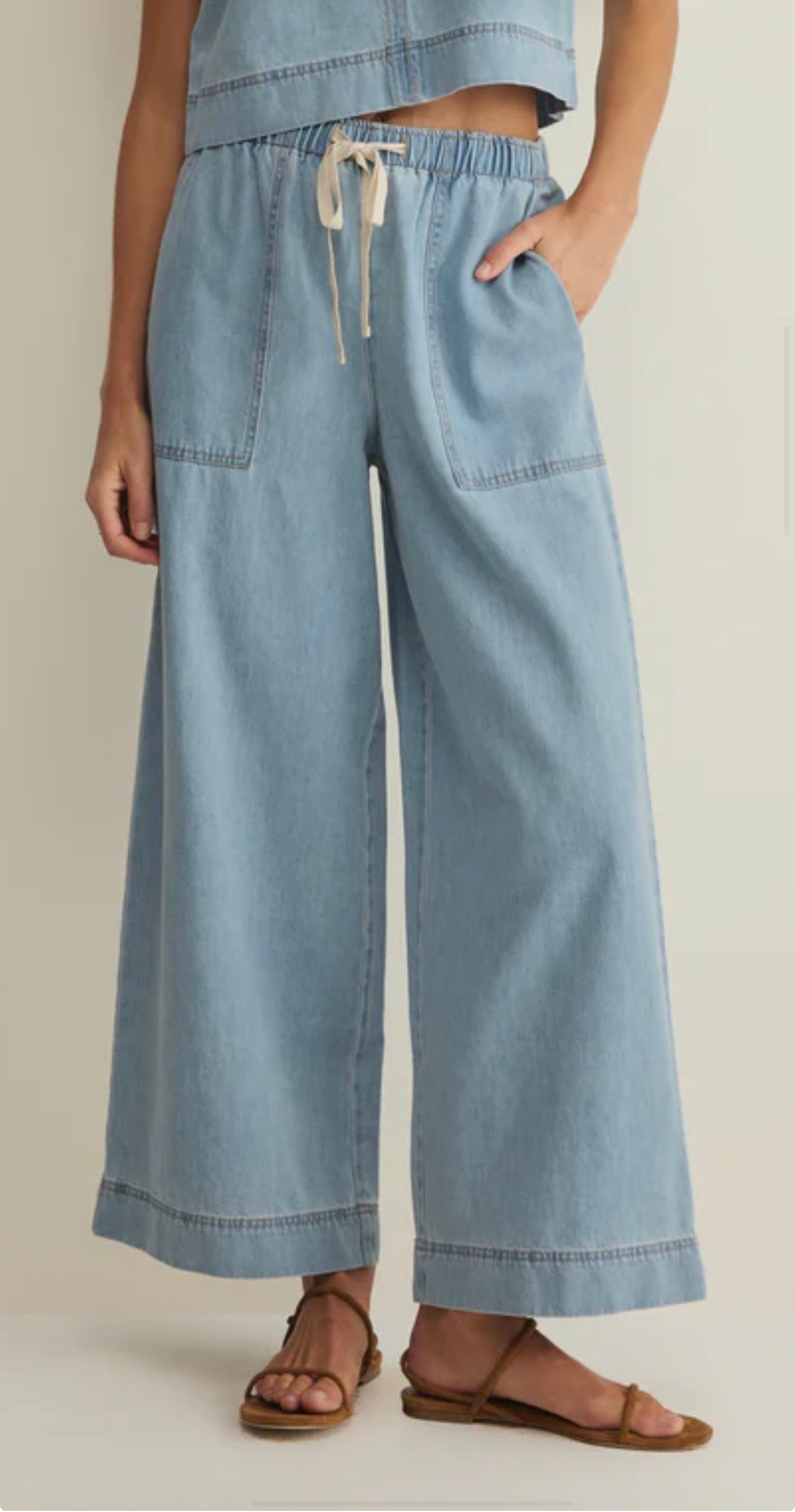 Daycation Denim Utility Pant coastal water- Z Supply