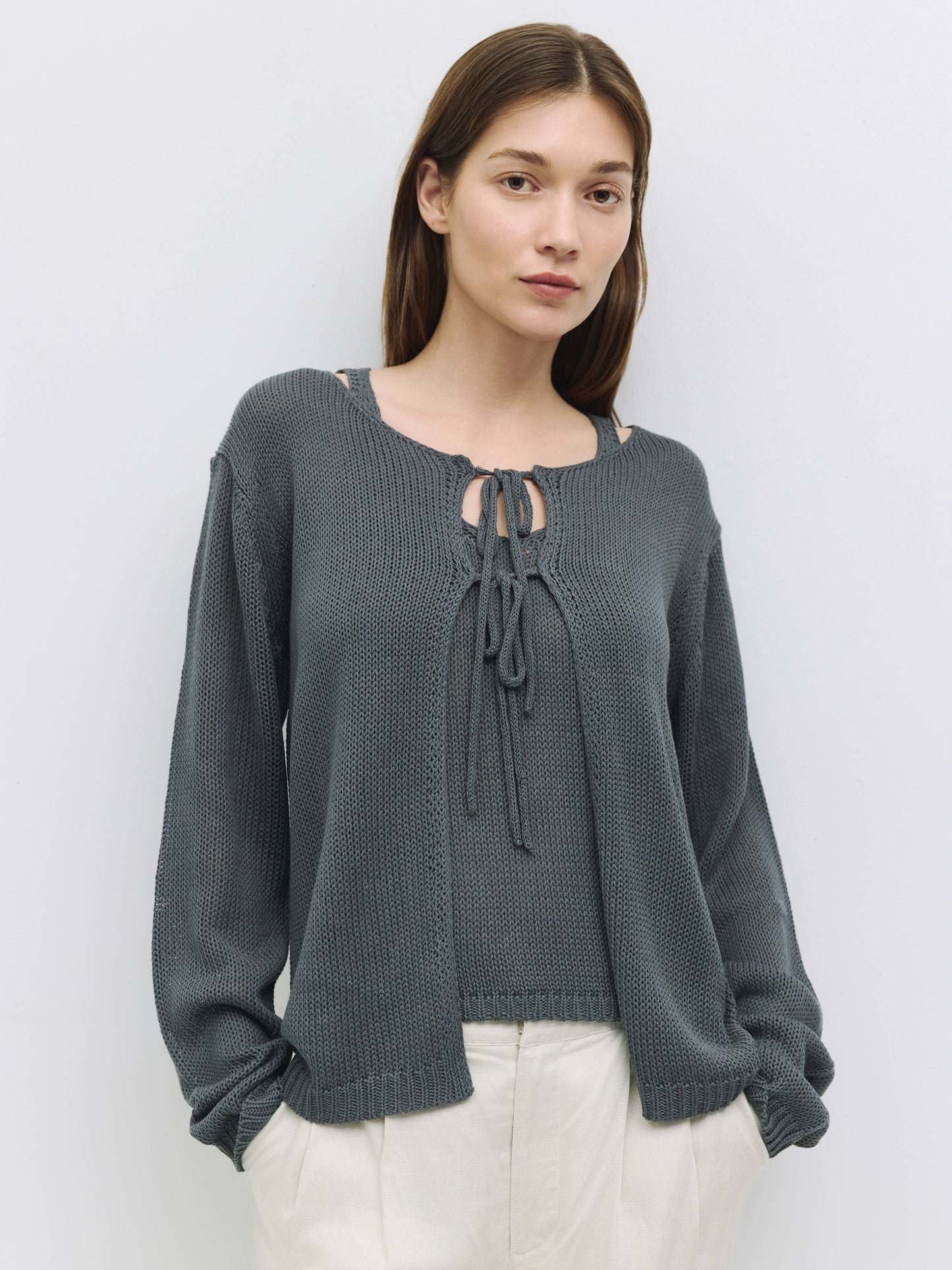 The Anais Cardigan | Front Tie Relaxed Cardigan
