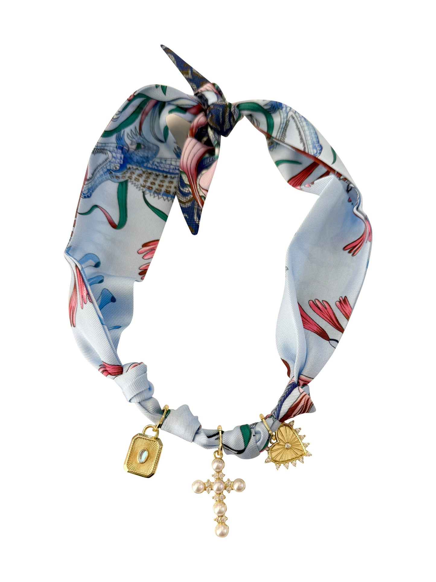 Tristan Multi Charm Scarf Necklace
