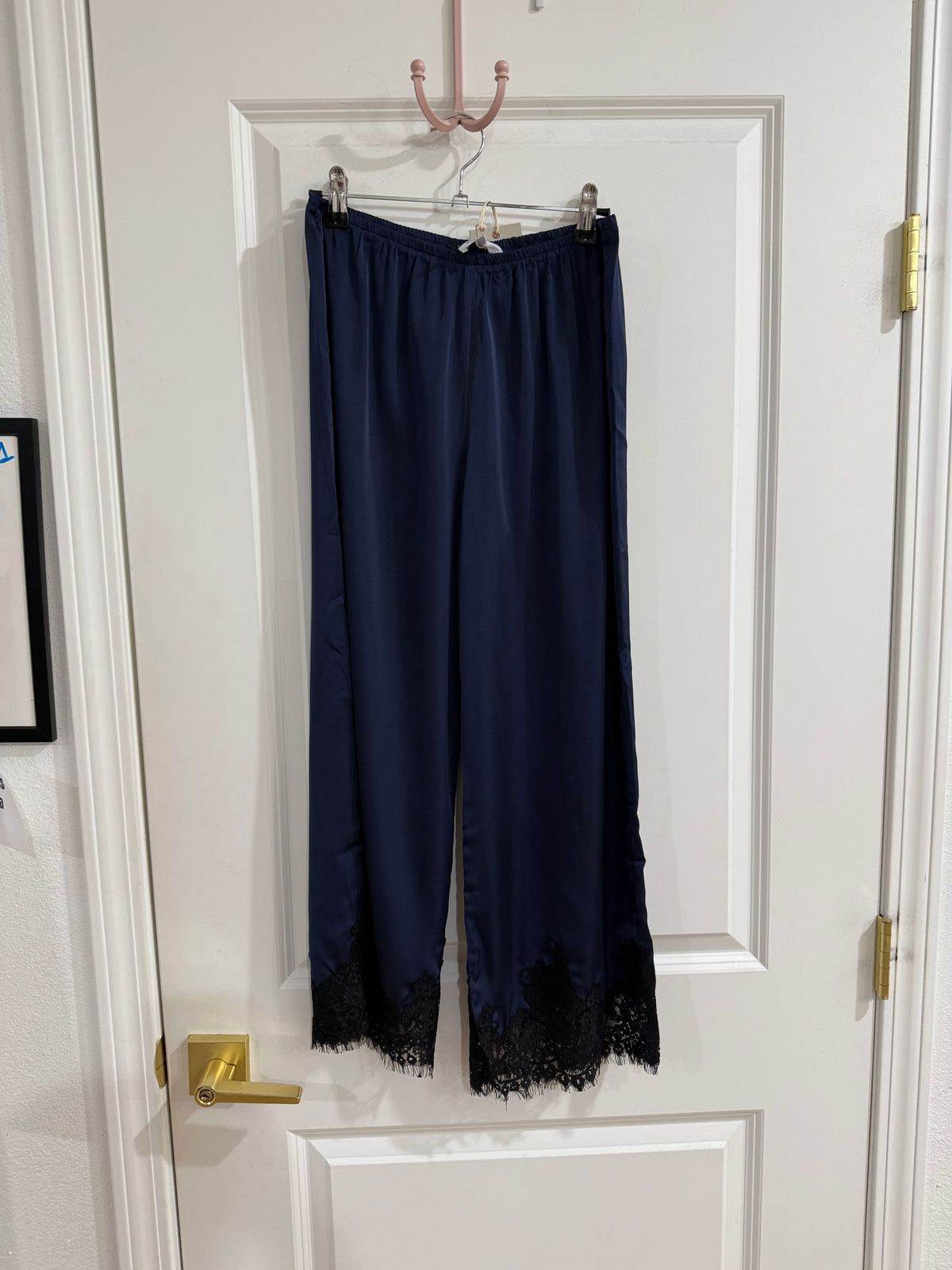 Navy lace pants