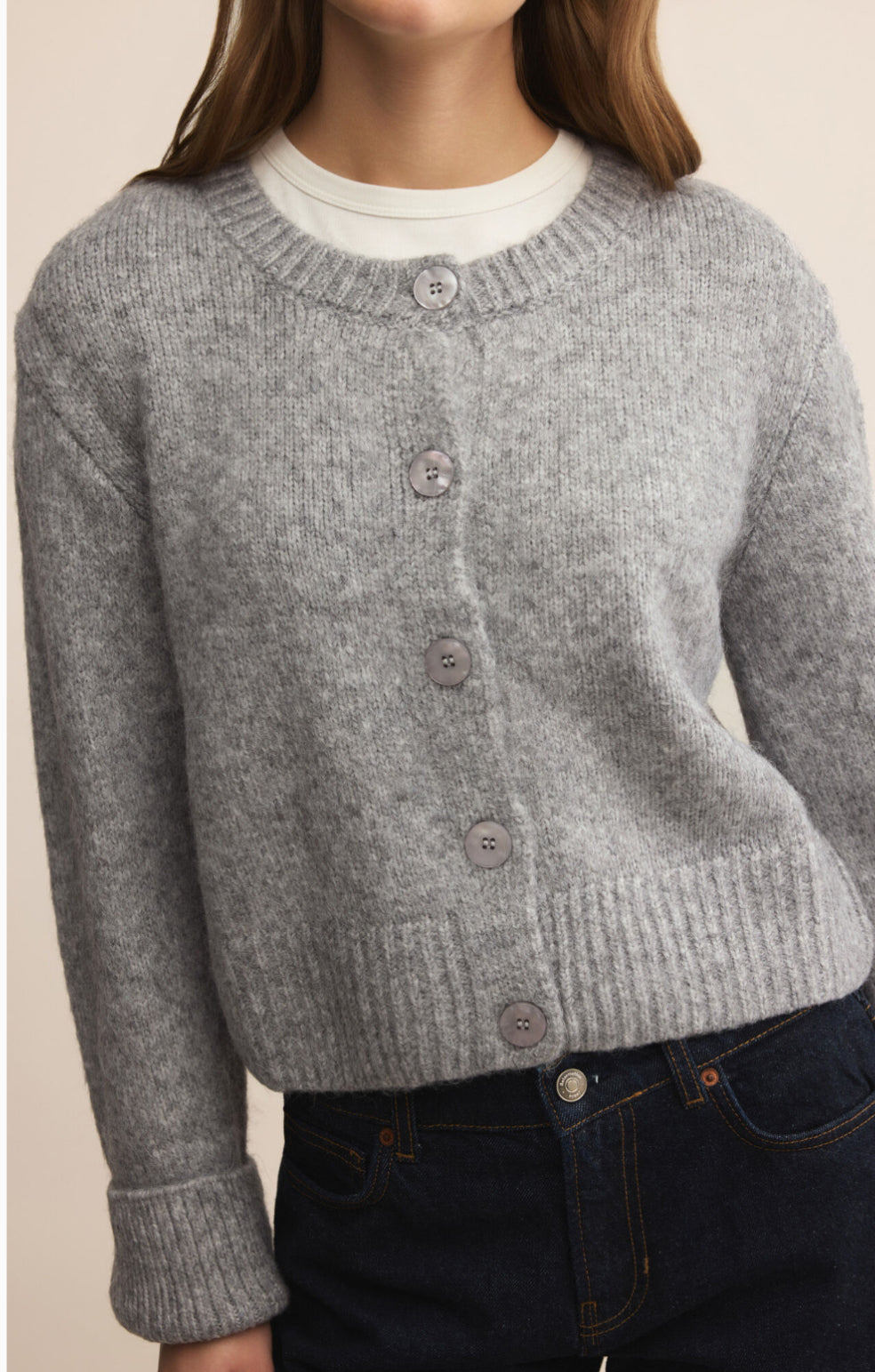 Breen Cardigan Classic Heather Grey - Z Supply