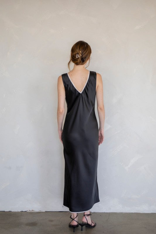 rayne satin maxi dress