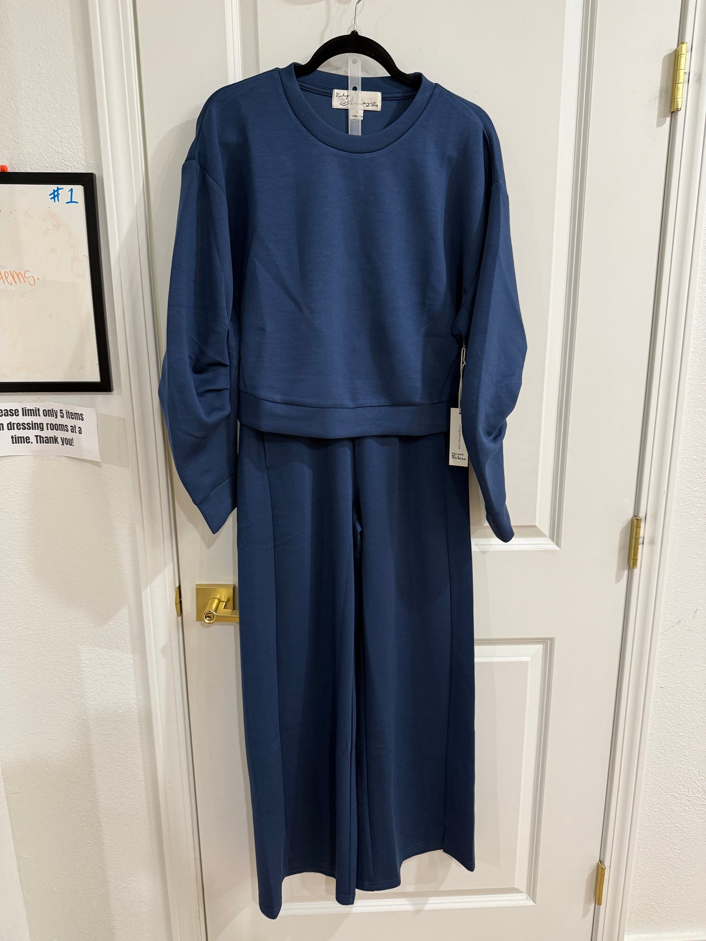 MISTY BLUE CLOUD FLEECE Crew Set
