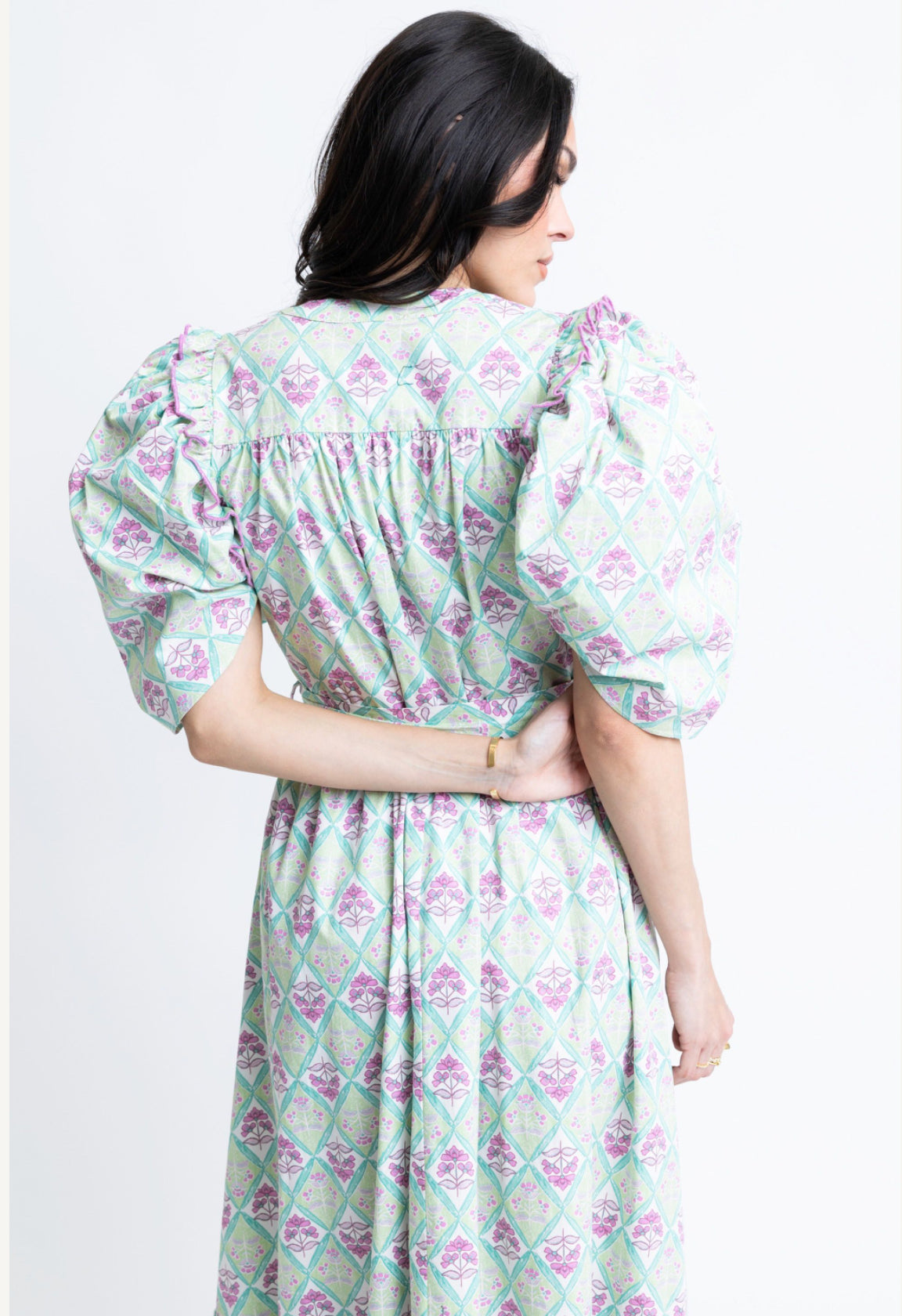 Paris Floral Button Tier Maxi Dress by KARLIE *BESTSELLER