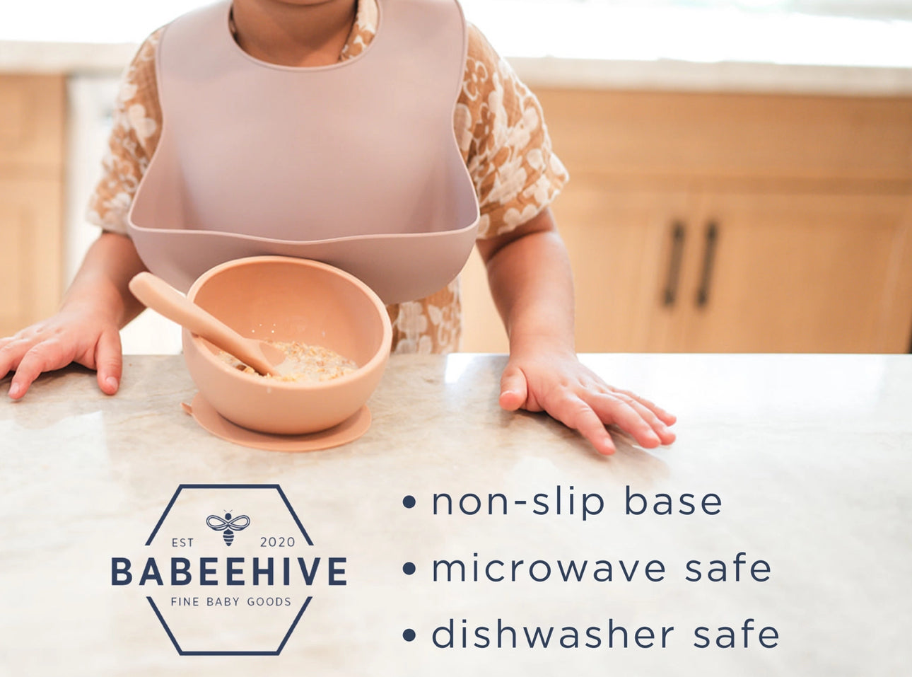 Silicone Suction Bowl/Spoon - Blush