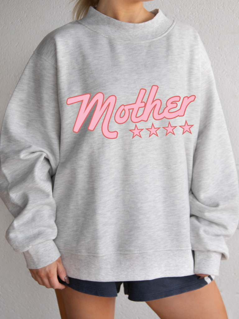 MOTHER STAR MOCK NECK - PINK
