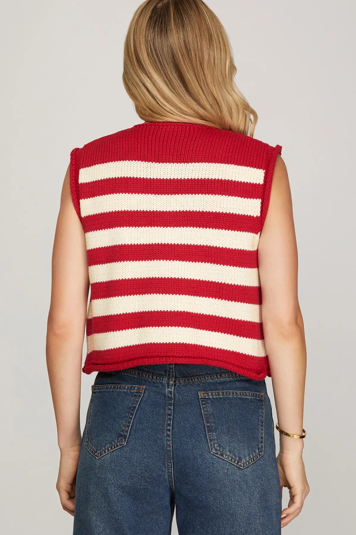 Striped Sweater Vest (multiple colors)