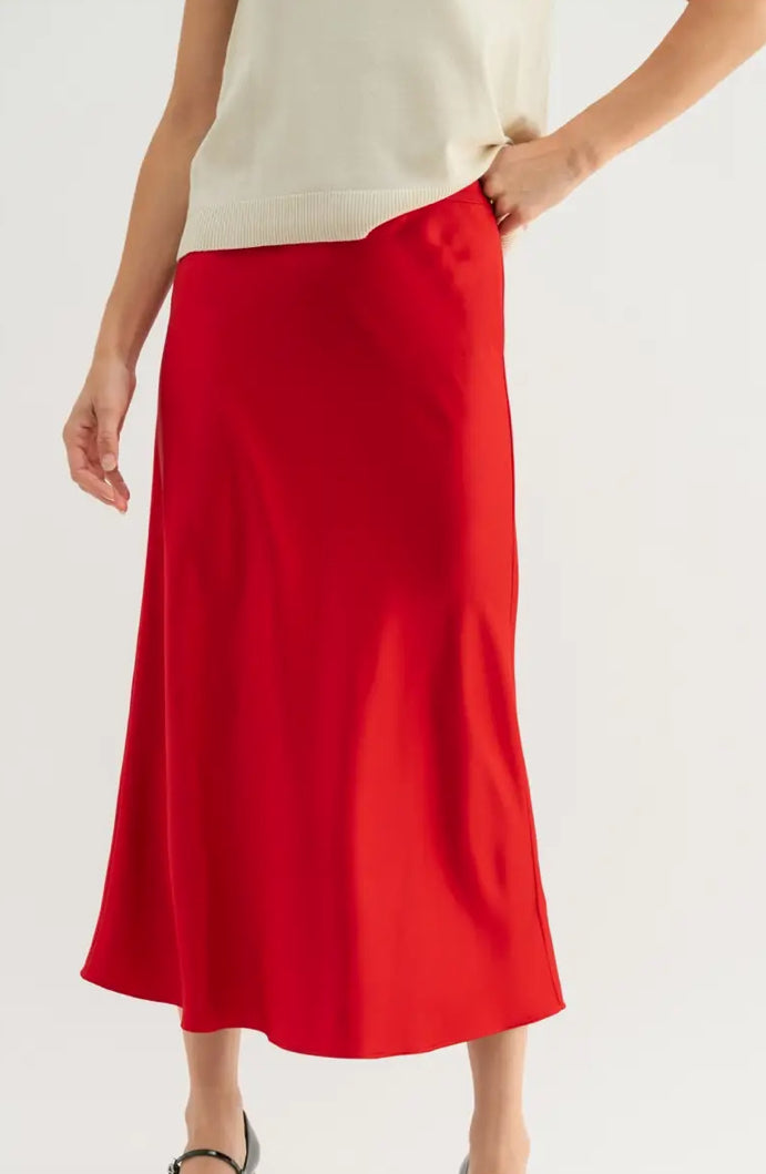 Holly Days Satin Skirt