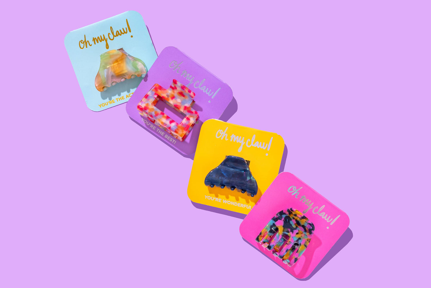 Claw Hair Clip Affirmation Card - "You're the Actual Best!"