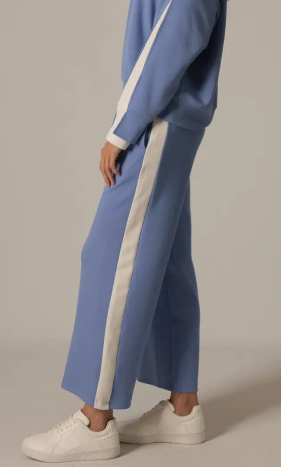 Modal Side Stripe Wide Leg Pants