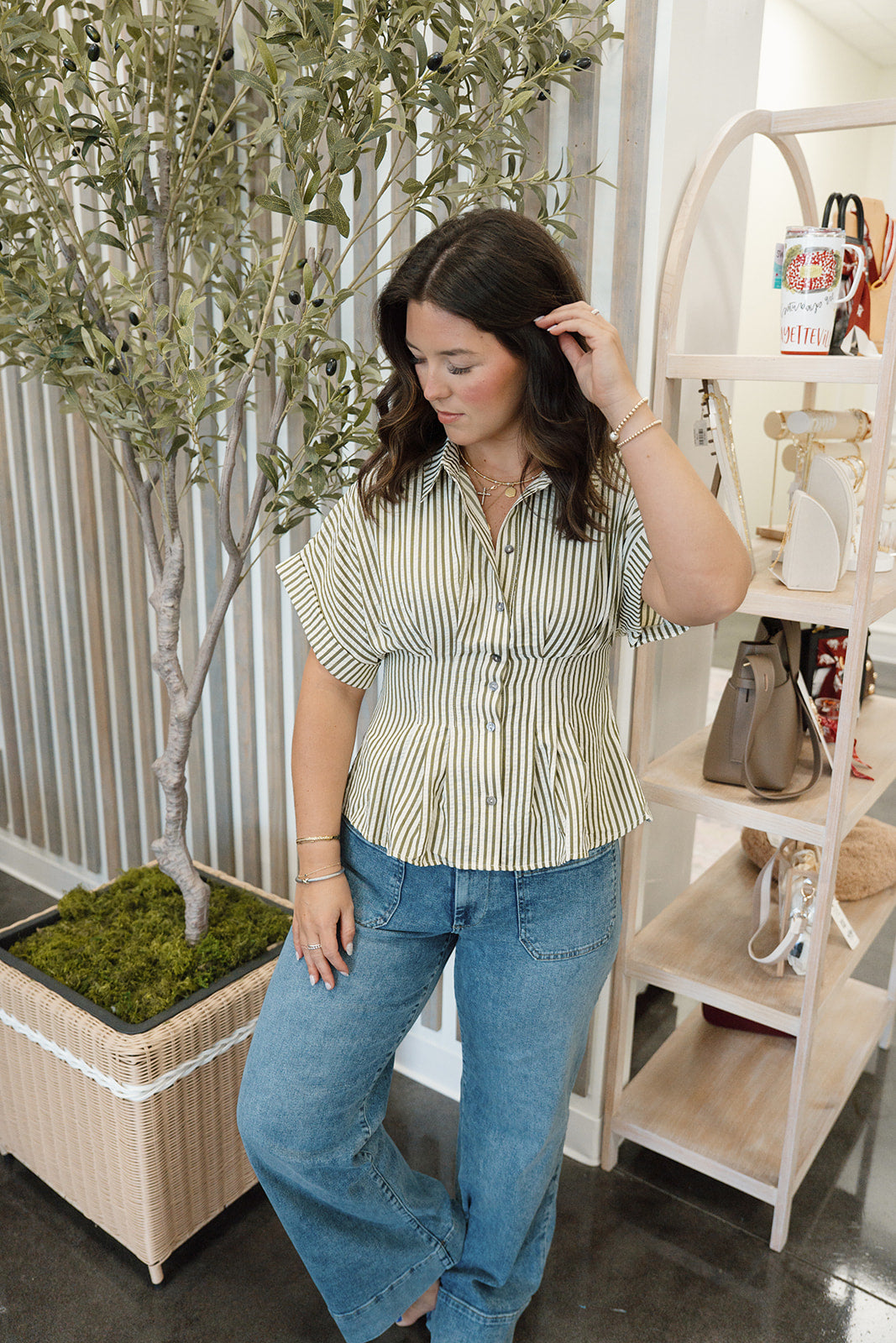 Olivia olive top