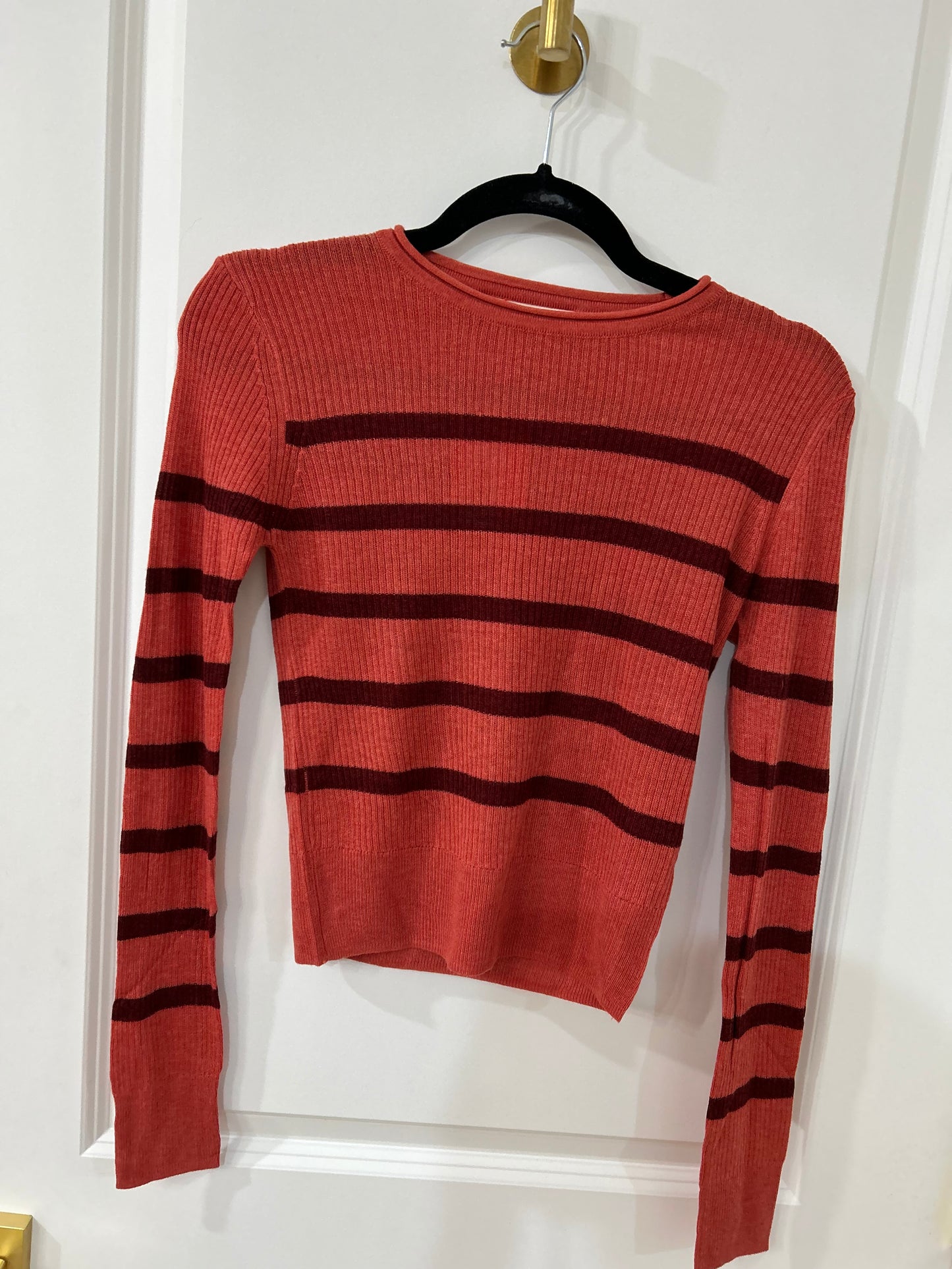 dusty orange sweater
