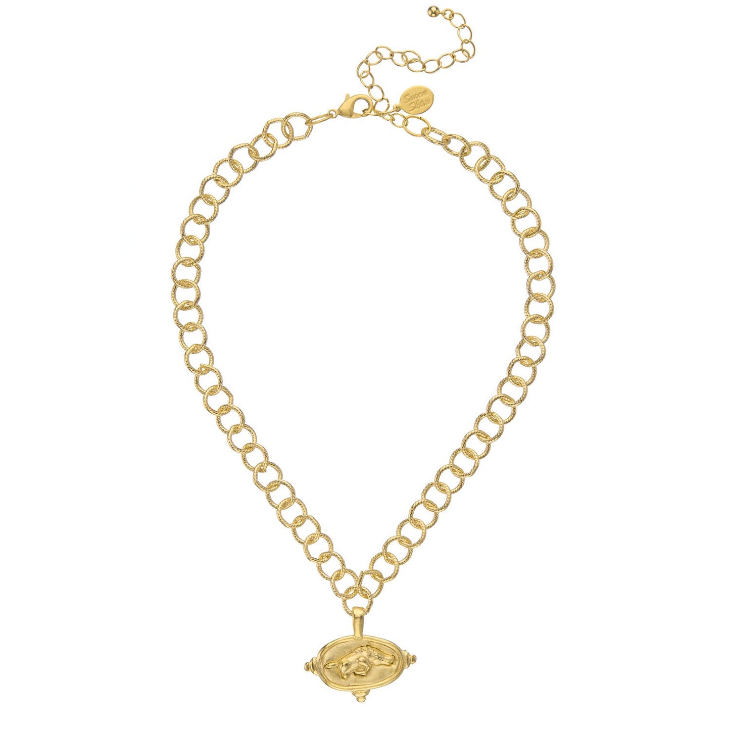 Wild Boar Intaglio on Ralph Chain Necklace - Susan Shaw