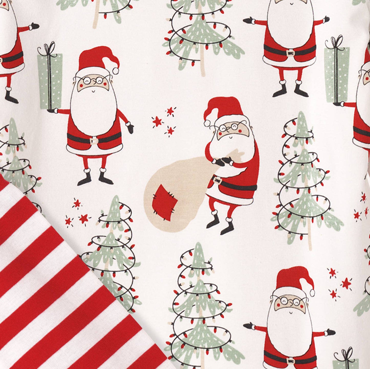 Baby's Christmas Santa Bamboo Zipper Romper