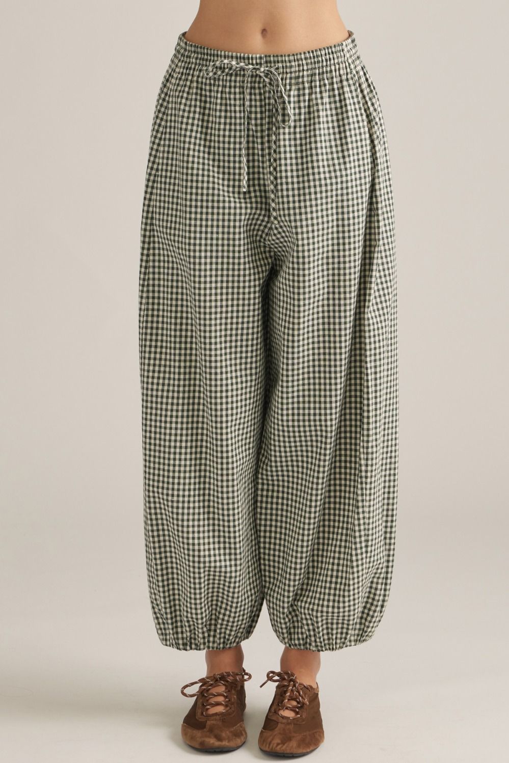 Gingham balloon pant (2colors)