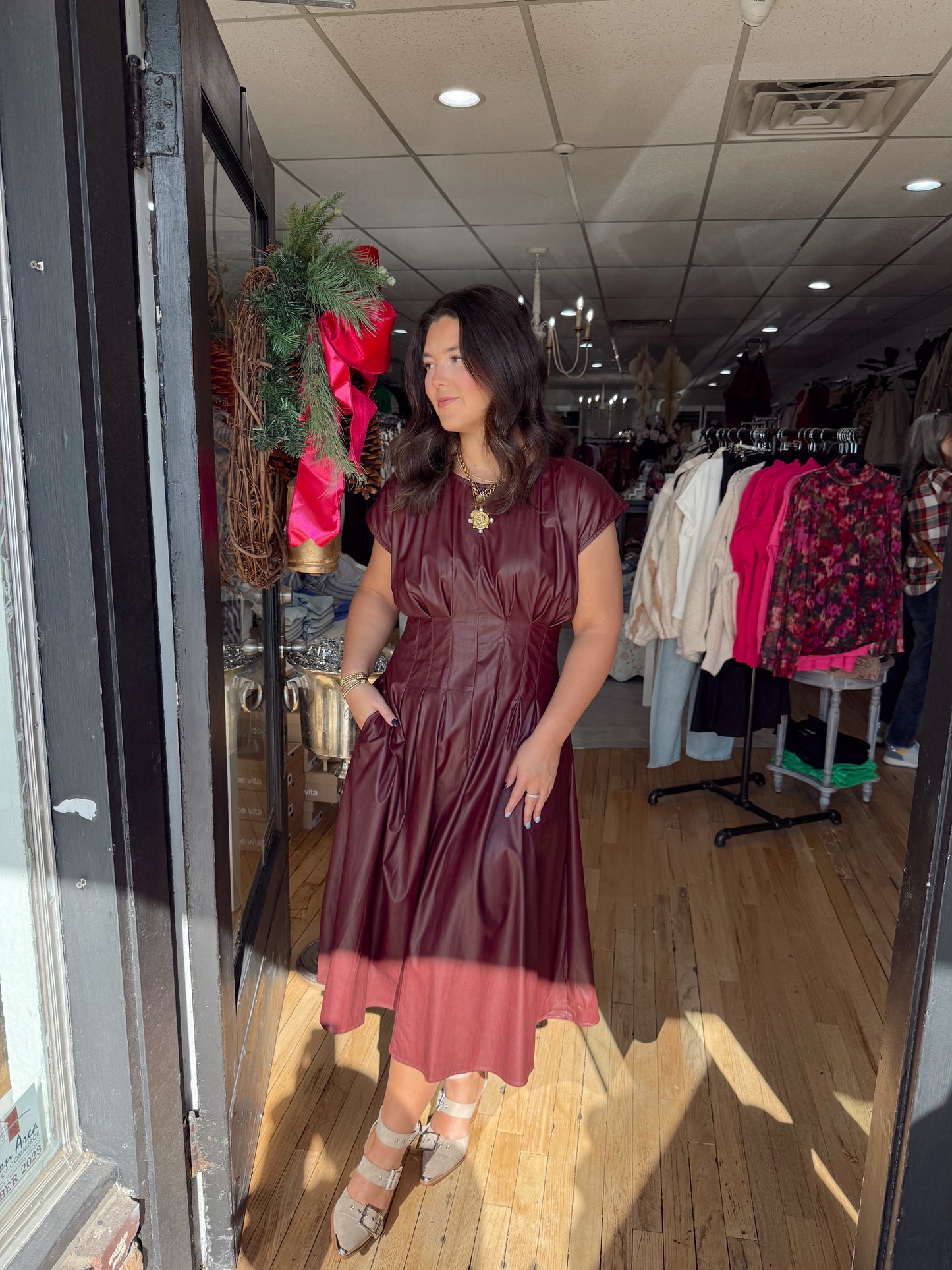 Claire Pleather midi