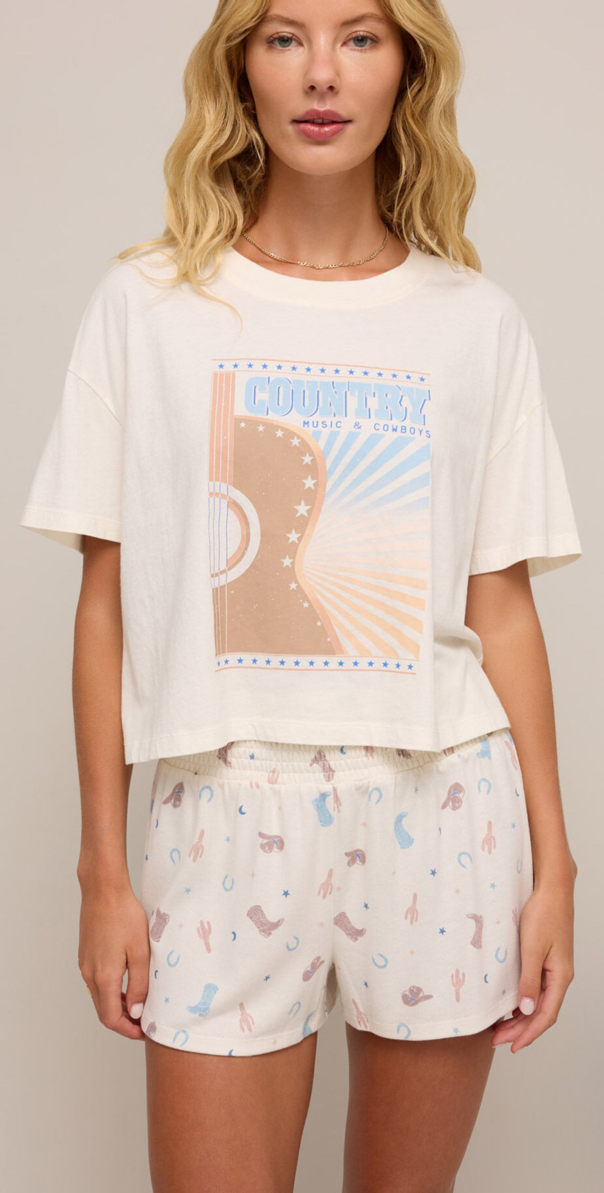 Country Music Tee Sea Salt - Z Supply