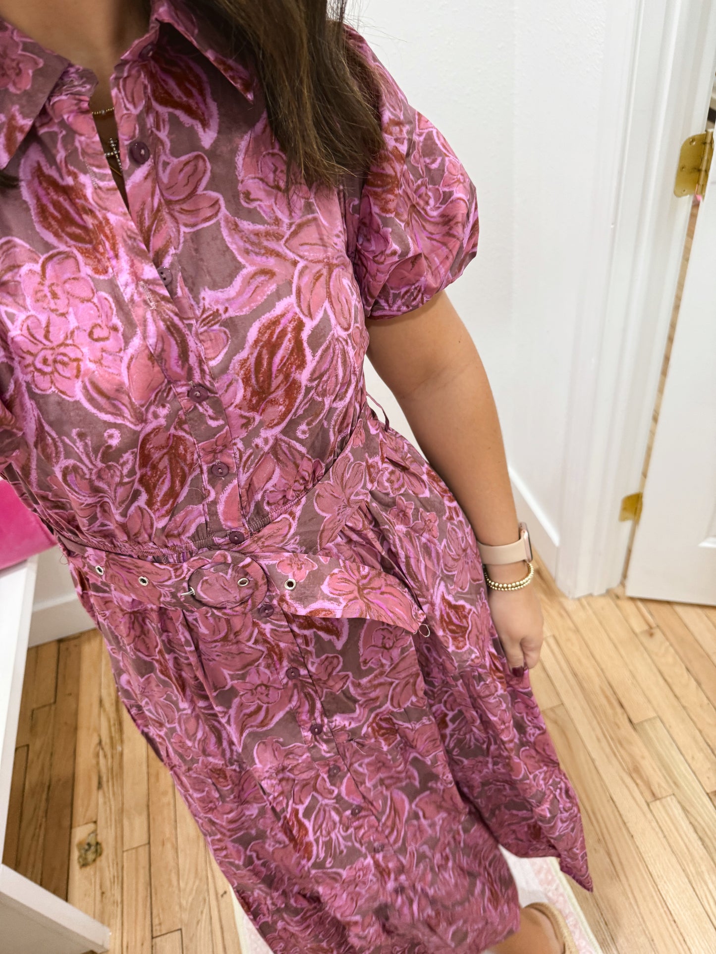 Rosy brown dress