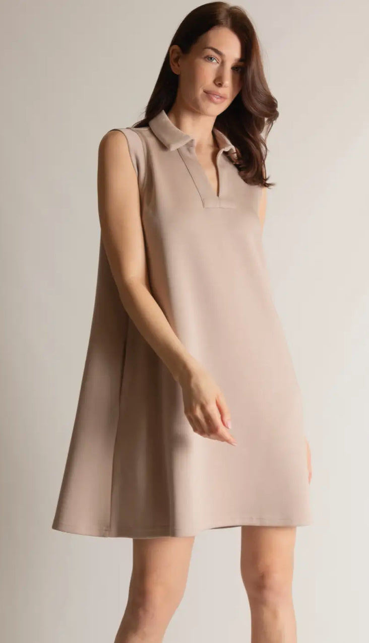 Maddie Scuba Sleeveless Dress (multiple colors)