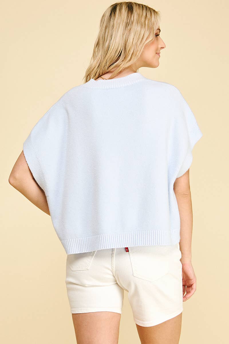 DROPPED SHOULDER SWEATER TOP