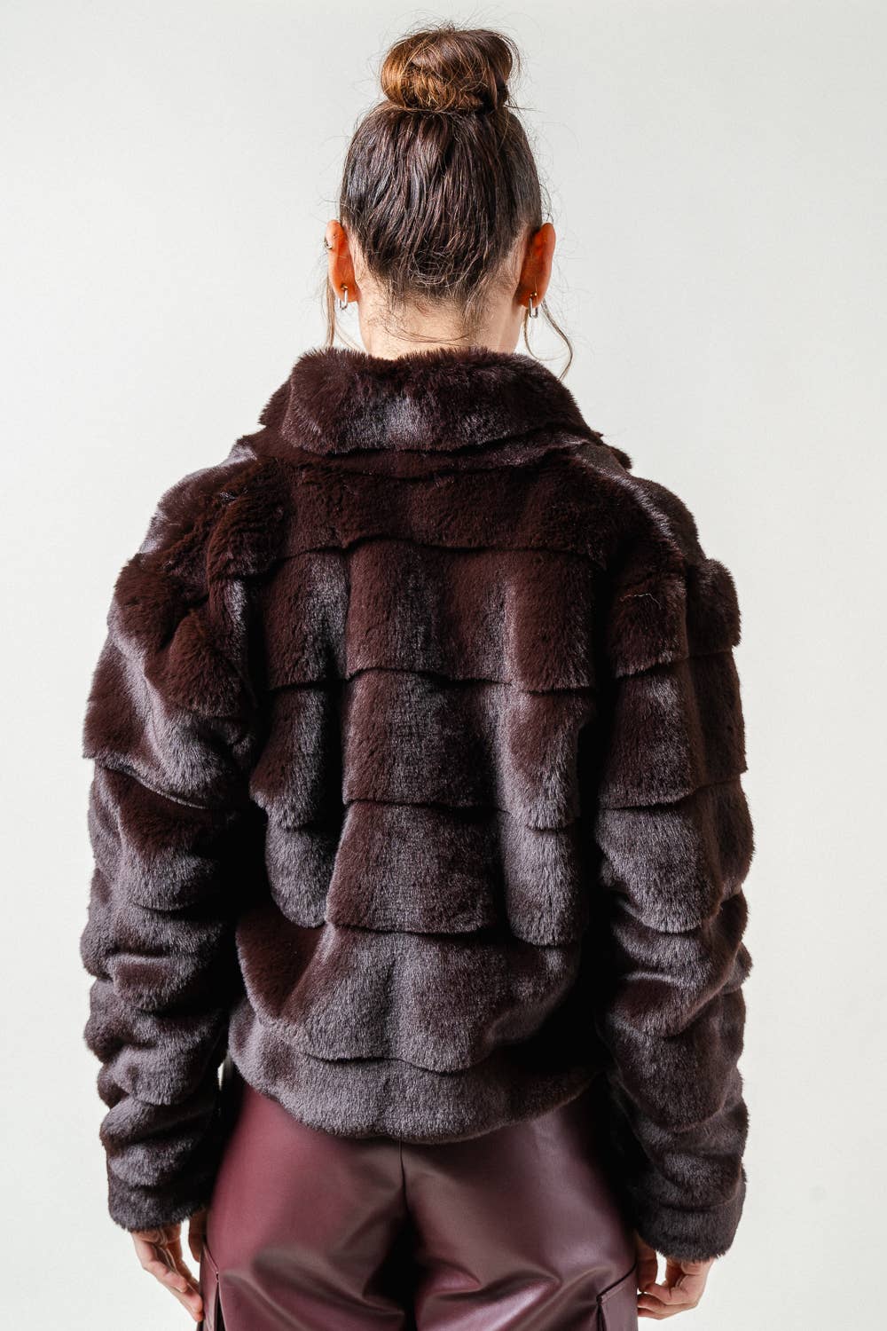 CHIC SOFT COZY STATEMENT COLLARED FAUX FUR JACKET