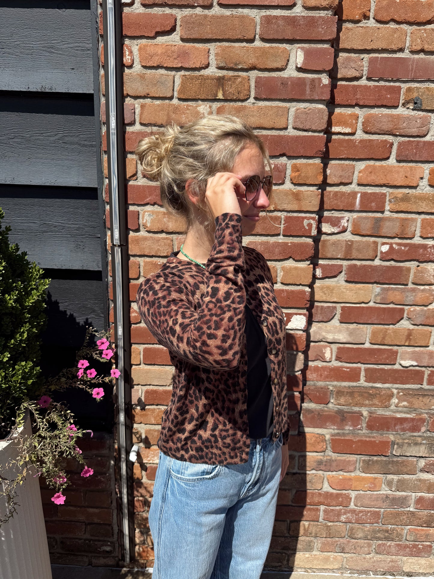leopard sweater cardigan
