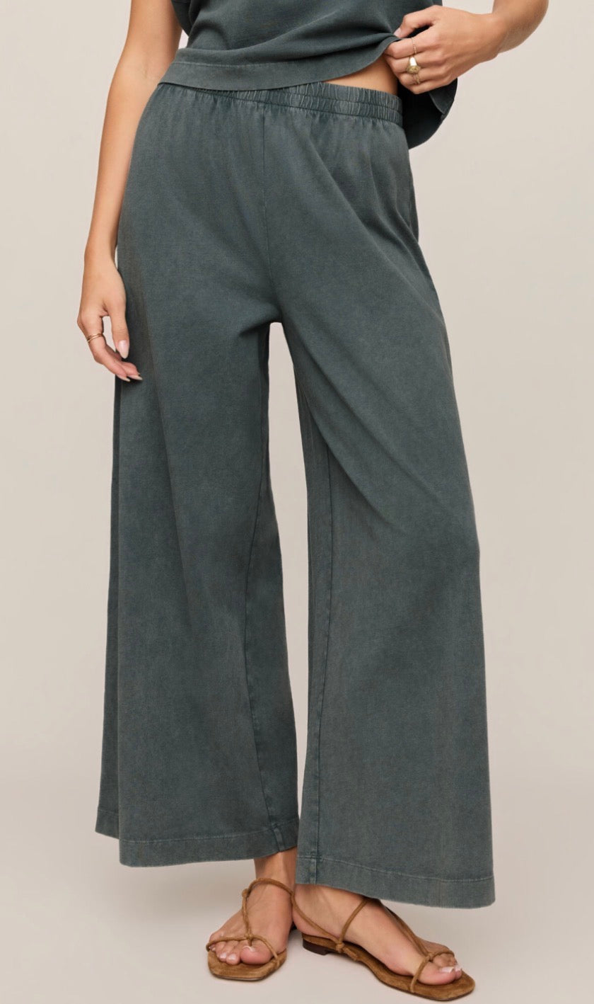 Scout jersey crop flare pant emerald cove - Z Supply