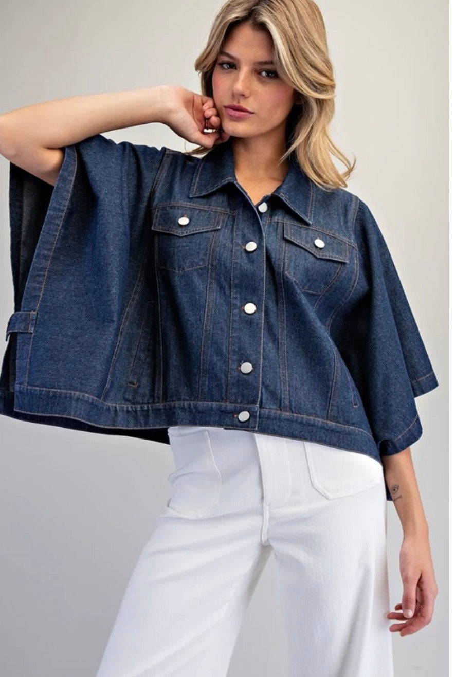 Sally Denim poncho