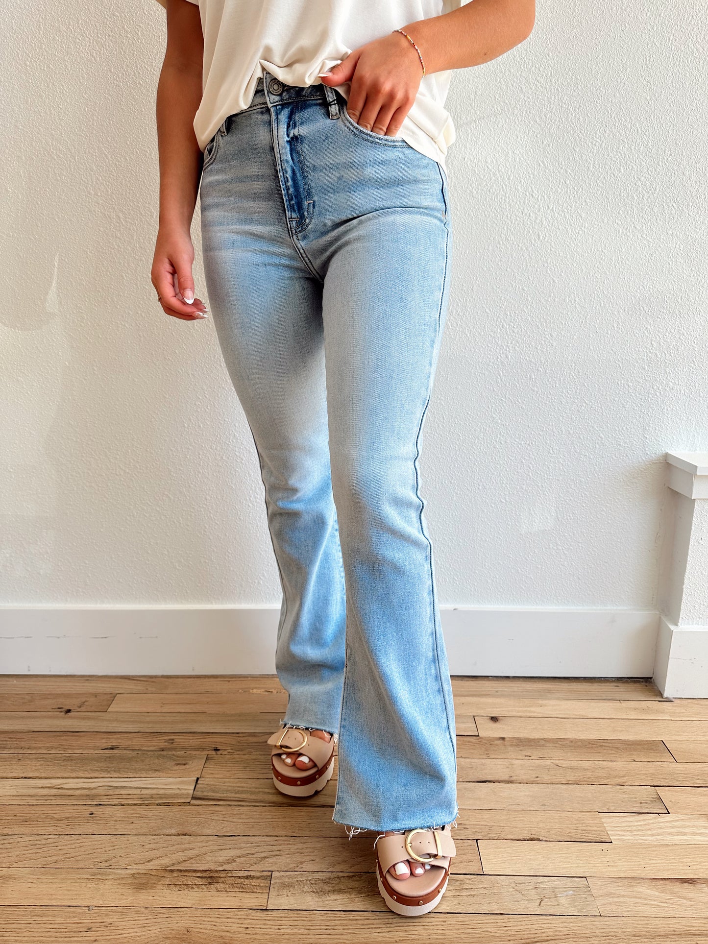 Hidden Ryan Bootcut Slit High Rise Jean